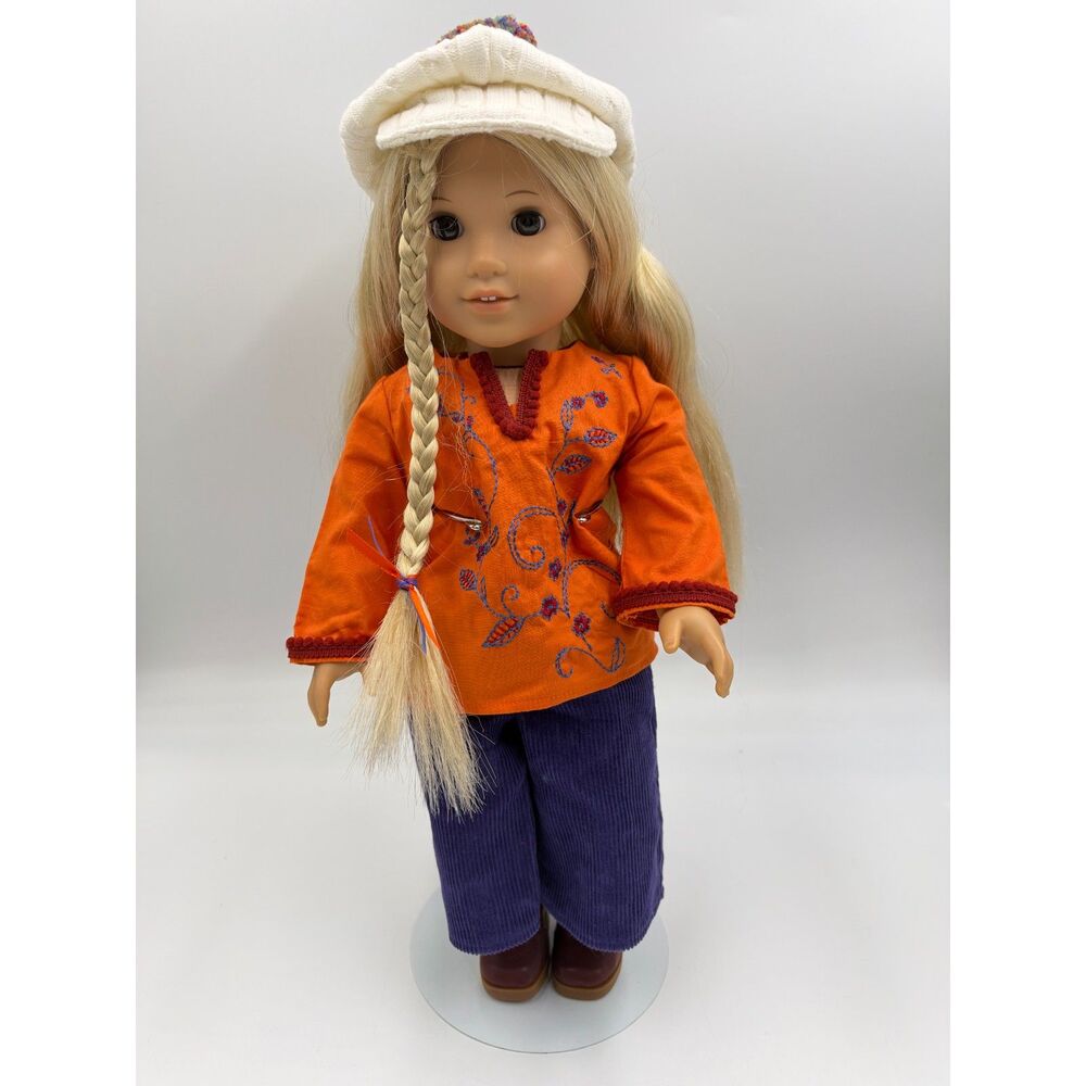 American Girl Doll Julie Albright Casual Outfit Retired 18" Cap Boots Blonde